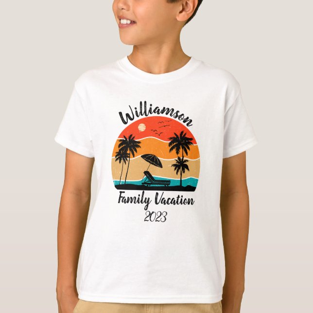 T-shirt Vacances familiales personnalisées (Devant)