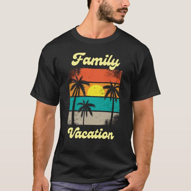 T-shirt Vacances familiales rétro (Devant)
