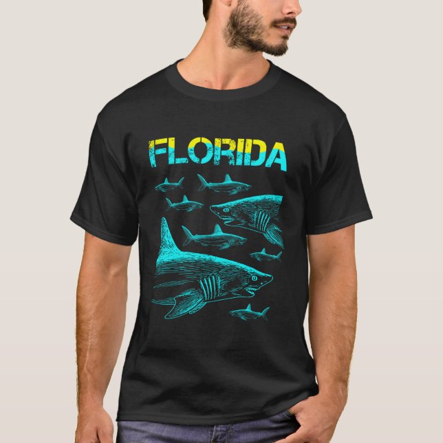 T-shirt Vacances Floride Avec Un Requin (Devant)