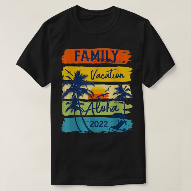T-shirt Vacances Hawaïennes Aloha 2022 Pause de printemps  (Design devant)