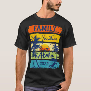 T-shirt Vacances Hawaïennes Aloha 2022 Printemps Rétro Su