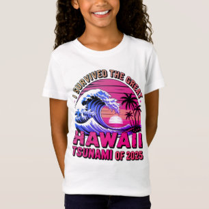 T-Shirt Vacances Hawaïennes amusantes J'ai survécu au tsun