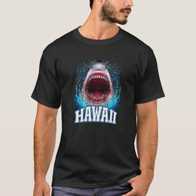 T-shirt Vacances Hawaii Grand Vacances Plage de Requin Bla (Devant)