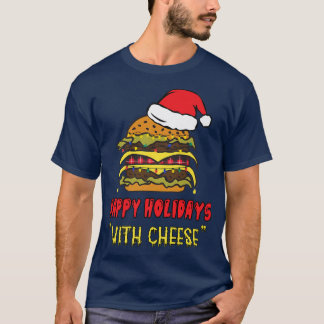 T-shirt vacances heureuses avec fromage drôle Noël Vêtemen
