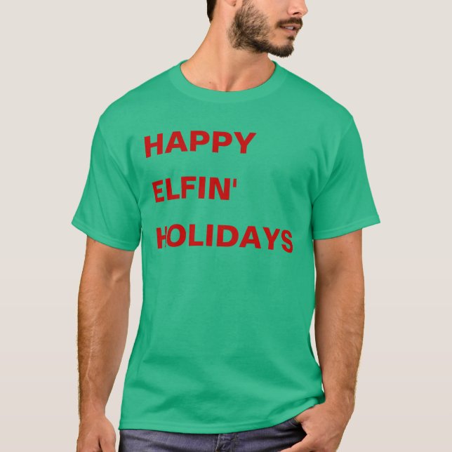 T-shirt Vacances heureuses d'Elfin (Devant)