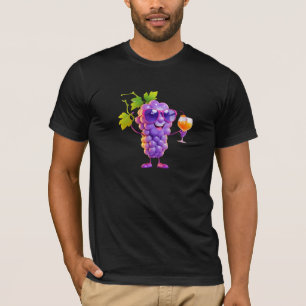 T-shirt Vacances joyeuses au raisin Boissons tropicales Fr