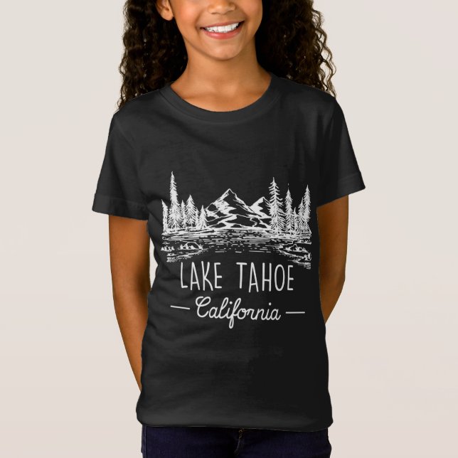 T-Shirt Vacances Lac Tahoe Tee - shirts Voyage Famille Hom (Devant)