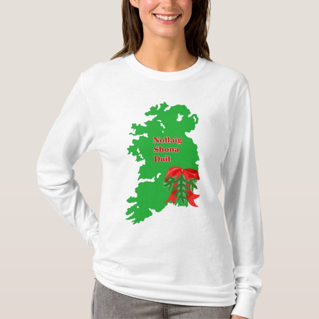 T-shirt Vacances "Nollaig Shona Duit " (Devant)