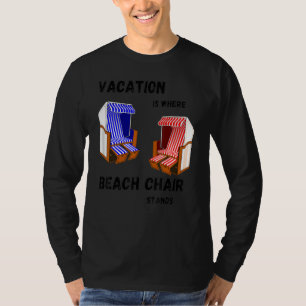 T-shirt Vacances où mon transat se trouve mer vacances