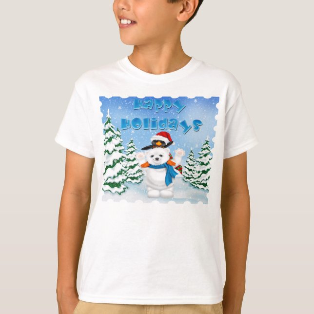 T-shirt Vacances Ours polaire Penguin Manche longue T pour (Devant)