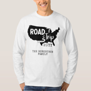 T-shirt Vacances personnalisées   Family Road Trip USA Ca