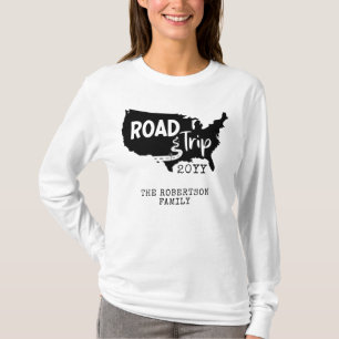 T-shirt Vacances personnalisées   Family Road Trip USA Car
