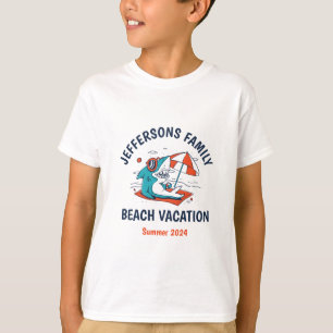T-shirt Vacances plage cool Shark Matching Famille Trip Be