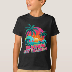 T-shirt Vacances rétro de plage ne enseignant pas le surf