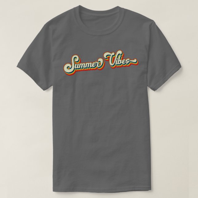 T-shirt Vacances Retro Summer Vibes (Design devant)