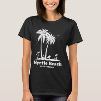 T-shirt Vacances Retro Sunset South Carolina Myrtle Beach