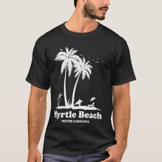 T-shirt Vacances Retro Sunset South Carolina Myrtle Beach