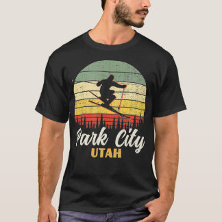 T-shirt Vacances ski de montagne vintage