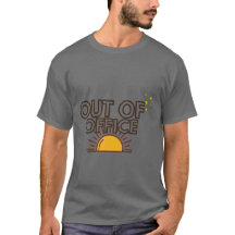 T-shirt Vacances Sunset Rétro Hors du Bureau