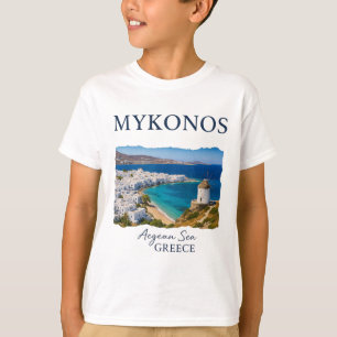 T-shirt Vacances sur l'île grecque de Mykonos, vie côtière