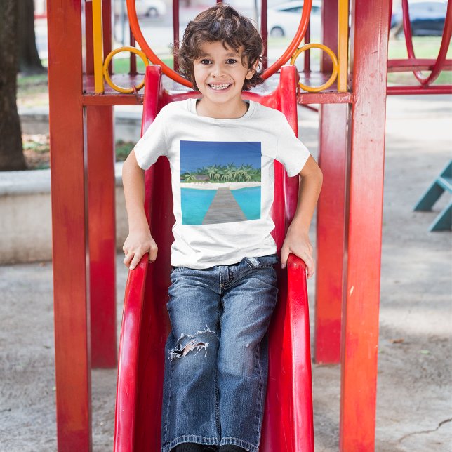 T-shirt Vacances sur l'île tropicale Paysage Pittoresque T (Créateur téléchargé)