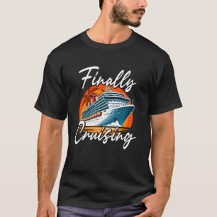 T-shirt Vacances sur un paquebot de croisière enfin en nav