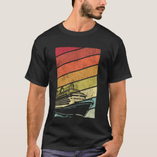 T-shirt Vacances sur un paquebot Rétro Vintage
