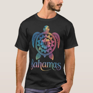 T-shirt Vacances Tortue Marine Tie Dye Bahamas