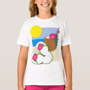 T-shirt Vacances tropicales sur la plage Fleurs de coco To