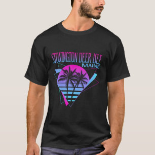 T-shirt Vacances Vaporwave Plage Stonington Deer Isle
