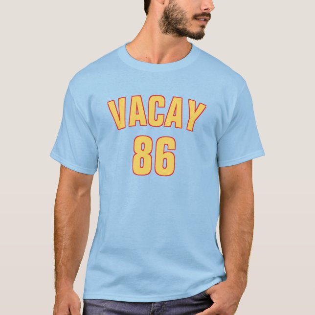 T-shirt Vacay 86 Yellow Summer Vacation Game Grumps meme (Devant)