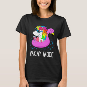 T-shirt Vacay Mode Cute Unicorn Funny Famille Vacances Cad