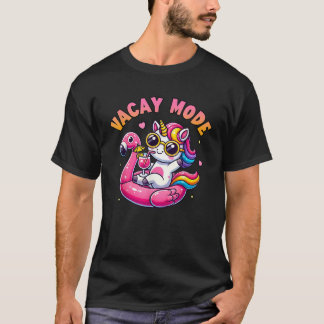 T-shirt Vacay Mode Cute Unicorn Funny Famille Vacances Cad