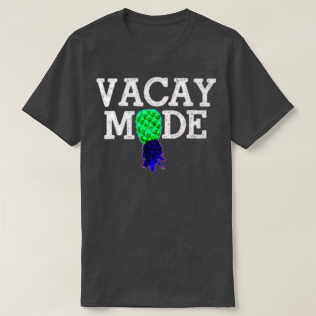 T-shirt Vacay Mode vacances d'été à l'envers ananas s (Design devant)