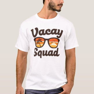 T-shirt Vacay Squad Beach Lunettes de soleil rétros Vacanc
