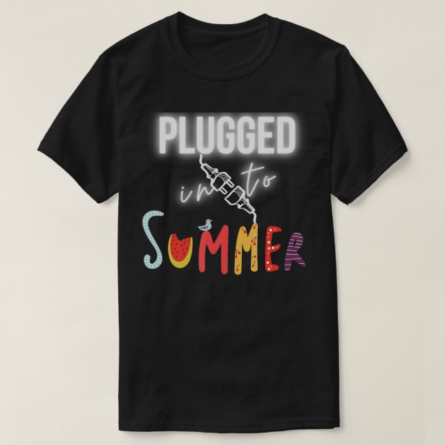 T-shirt Vacay Tropical Good Vibes Summer Trip T Plugged F (Design devant)