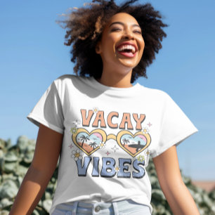 T-shirt Vacay Vibes, Chemises de plage, Vacances d'été