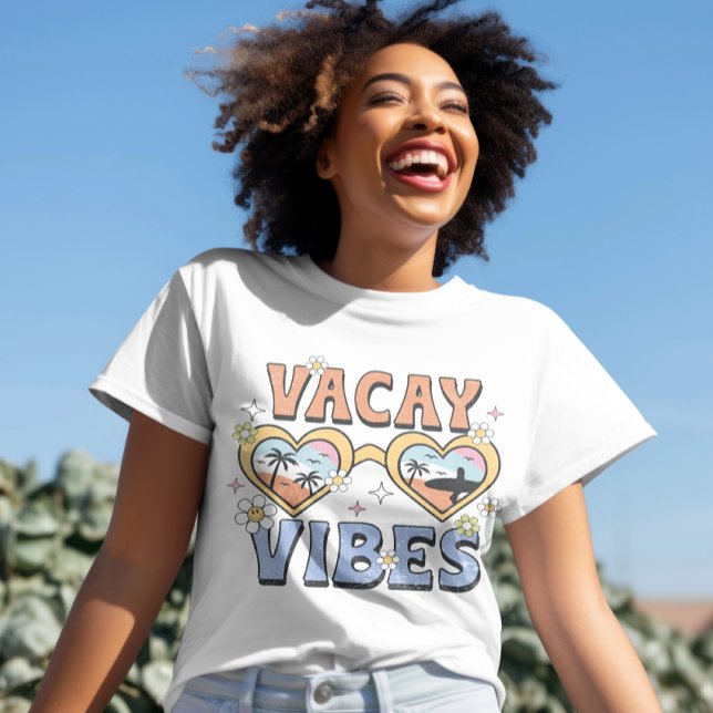 T-shirt Vacay Vibes, Chemises de plage, Vacances d'été (Créateur téléchargé)