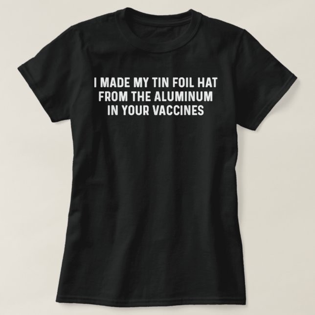 T-shirt Vaccin anti-Vaccination Vax Vax Drôle Aluminium Ti (Design devant)