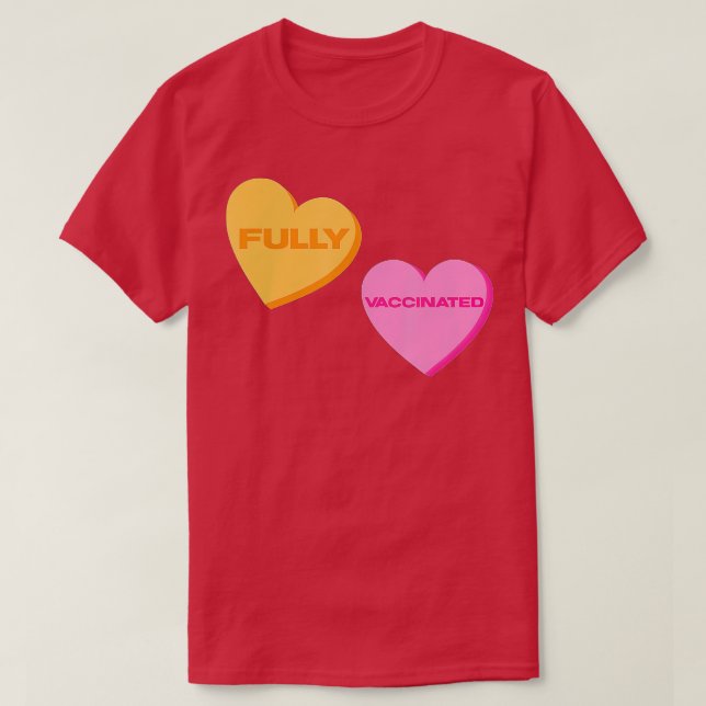 T-shirt Vaccin de coeur de bonbons de la Journée des valen (Design devant)