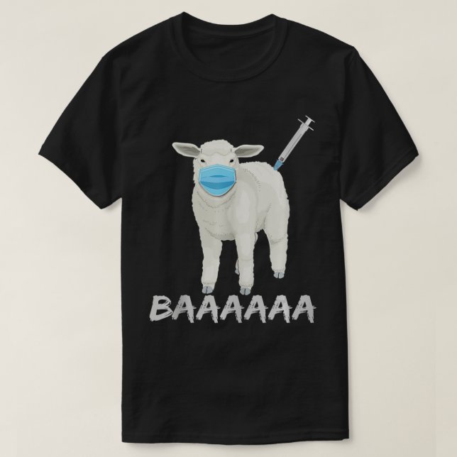 T-shirt Vaccin et masque anti-mouton ou Sheeple  (Design devant)