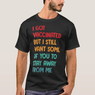 T-shirt Vaccin Femmes Distances Sociales Retro A Été Tué F