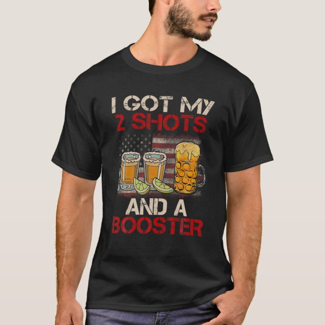 T-shirt Vaccination Drôle, J'Ai Eu Mes Deux Chaussures Et  (Devant)