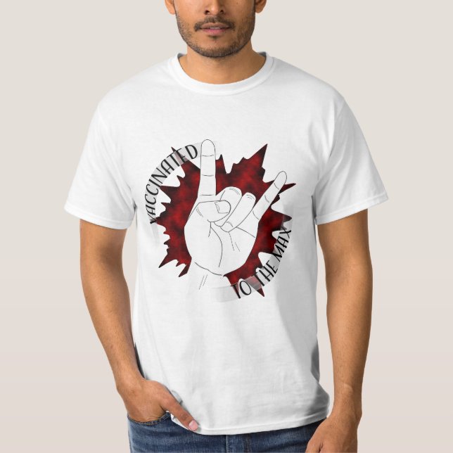 T-shirt Vacciné Au Maximum (Devant)