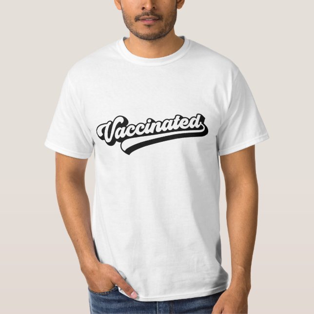 T-shirt vacciné de style Vintage (Devant)