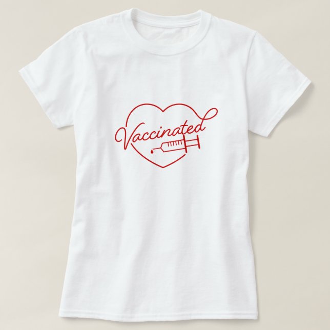 T-shirt vacciné de style Vintage (Design devant)