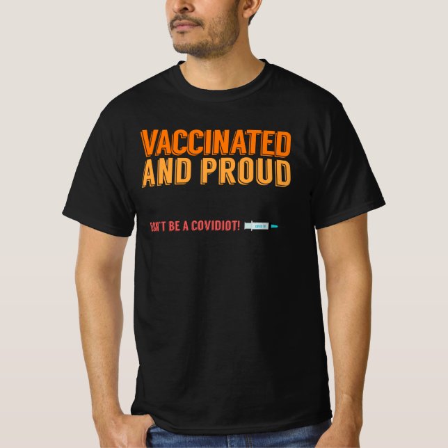 T-shirt vacciné et fière (Devant)