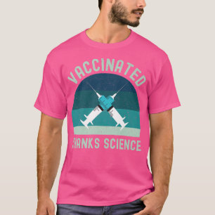 T-shirt Vacciné Merci Science, Vintage Pro Vaccine, pr