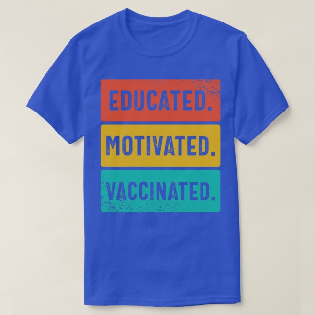 T-shirt Vacciné motivé2 (Design devant)