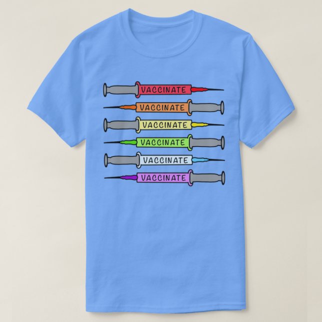 T-shirt Vaccins arc-en-ciel 1 (Design devant)